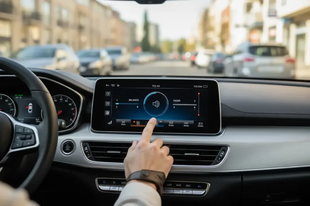 Configurações básicas de áudio em central multimídia