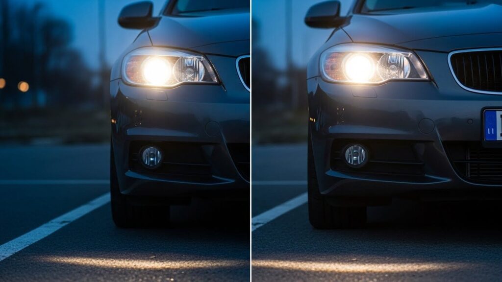 farol baixo não acende mas alto acende