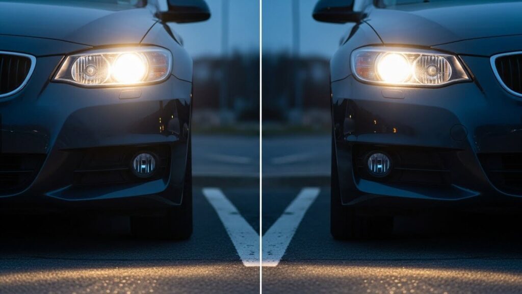 farol baixo não acende mas alto acende