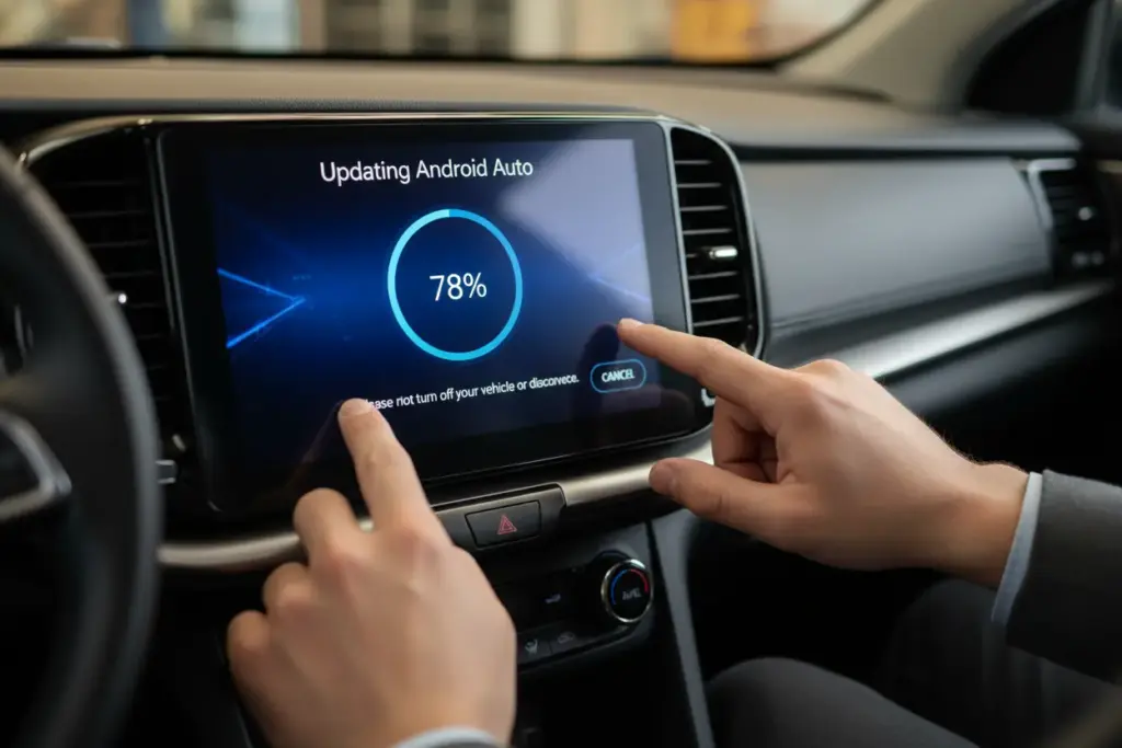 Como atualizar Android Auto na central do carro