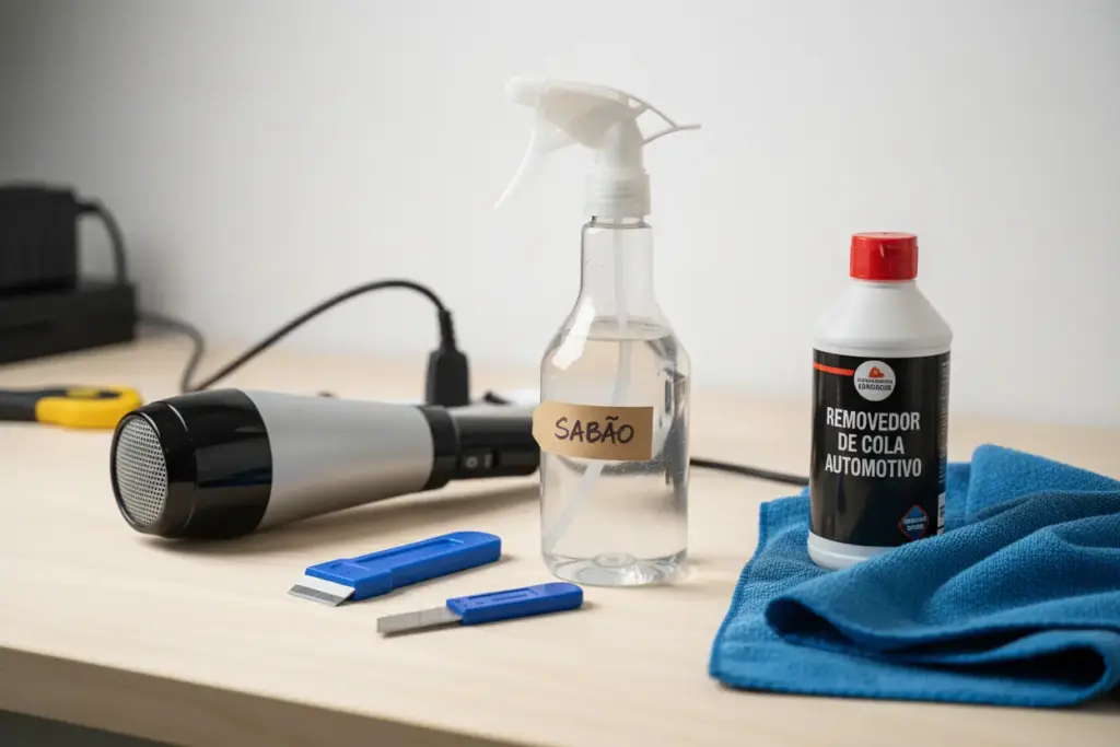 Ferramentas para remoção de película insulfilm automotiva