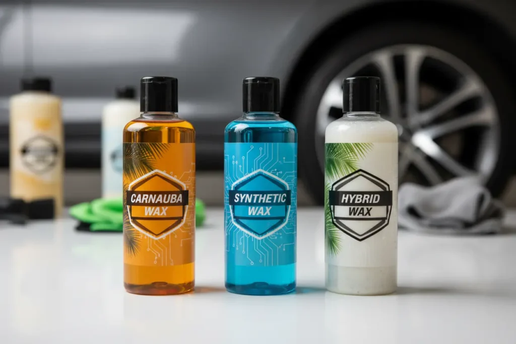 Diferentes tipos de ceras líquidas para proteção