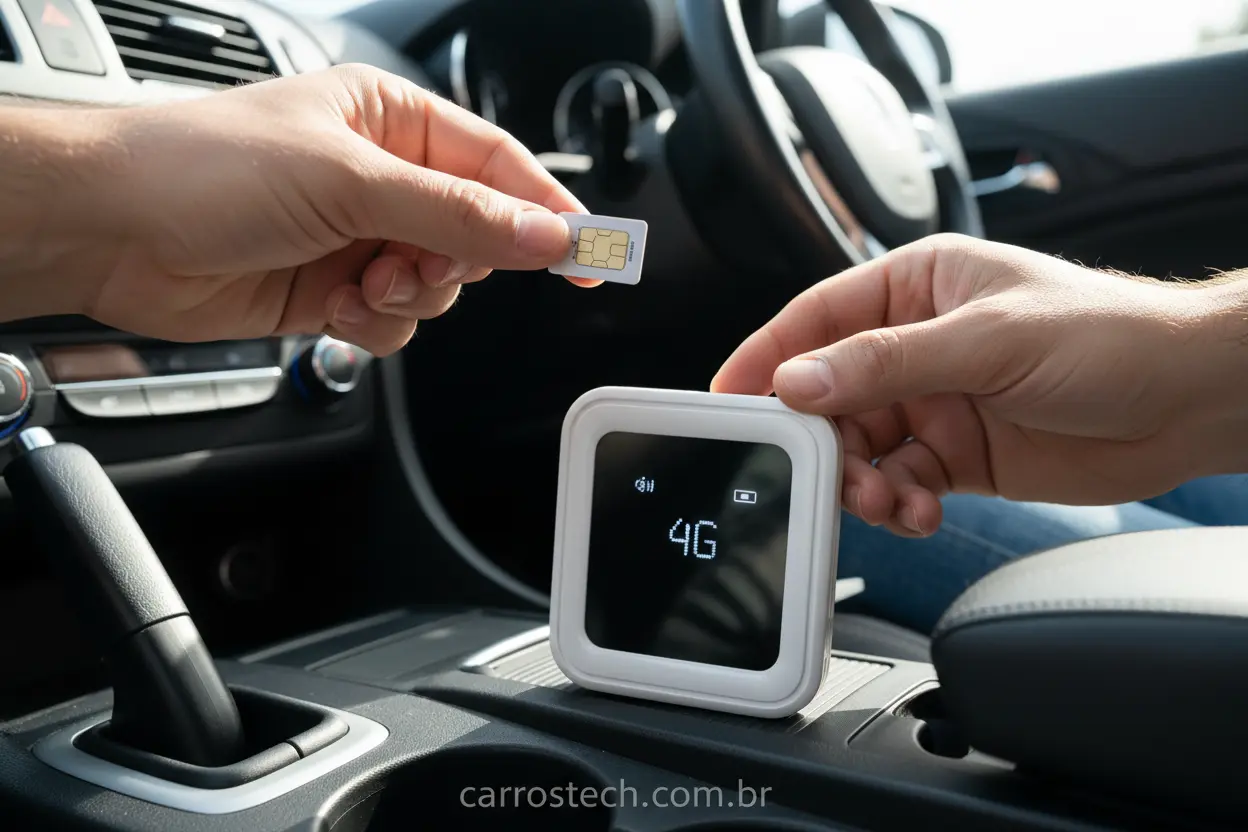 Chip e plano para internet veicular como colocar wifi no carro com chip e roteador 4G