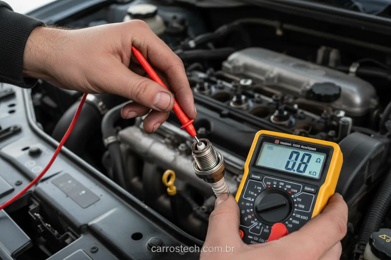 como testar vela de carro com multímetro