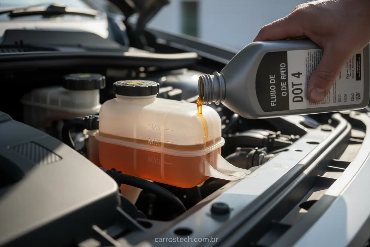 Como apagar a luz do freio de mão verificando o fluido