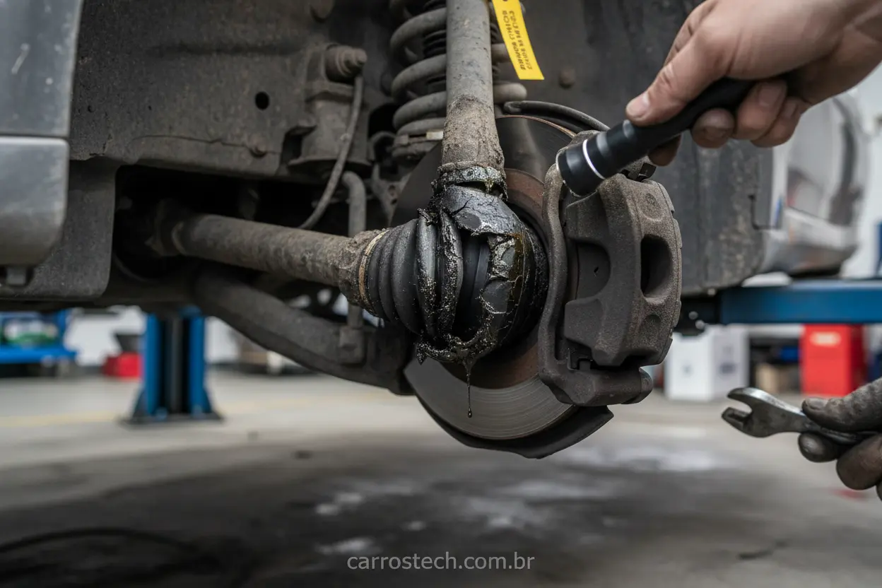 Mecânico avaliando quanto tempo dura uma homocinética