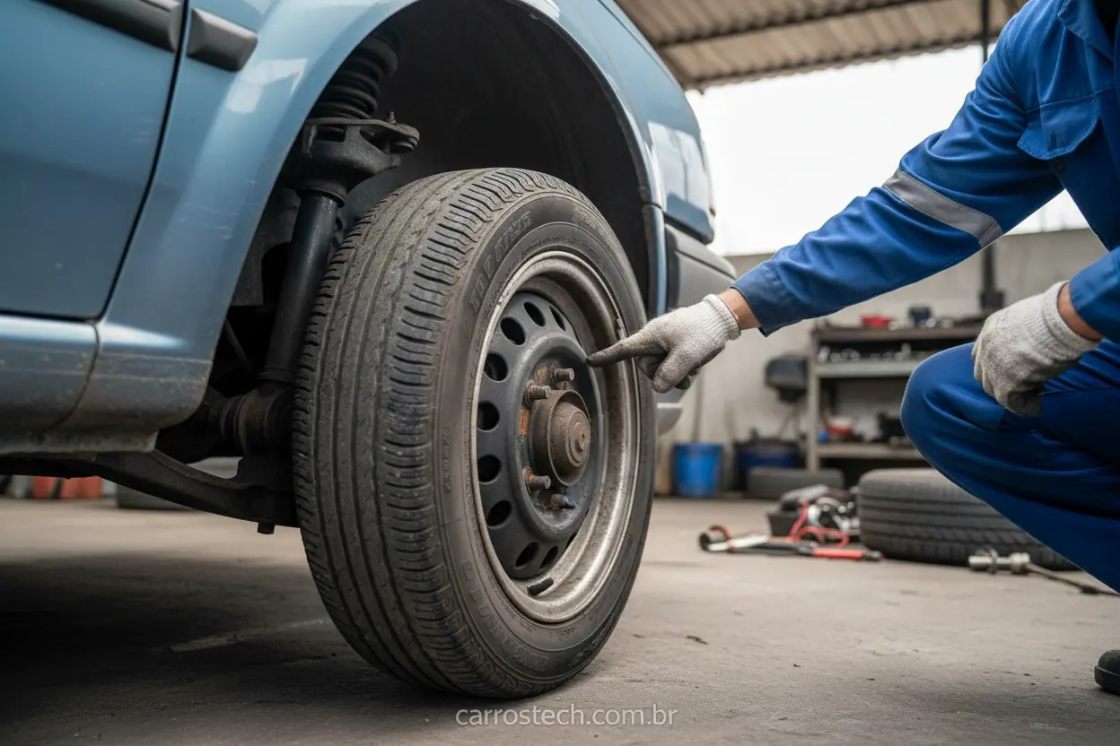 Estalos em curva e vibração indicando possível folga